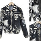 Skeleton jacket battle jacket goth jacket punk jacket custom jean jacket |unique jacket distressed jacket denim jacket jean jacket size M