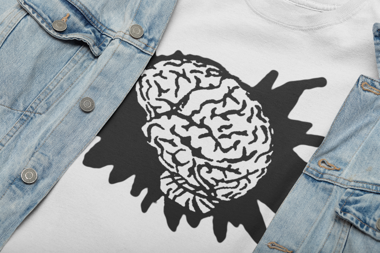 Splatter brain print T shirt | Unisex