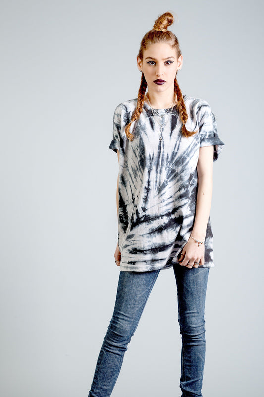 Tie dye shirt in black smoke | Unisex