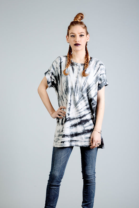 Tie dye shirt in black smoke | Unisex