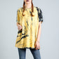 Tie dye T shirt in sunflower yellow & black
