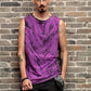All Twisted Up tie dye men / unisex t shirt tunic in purple & black
