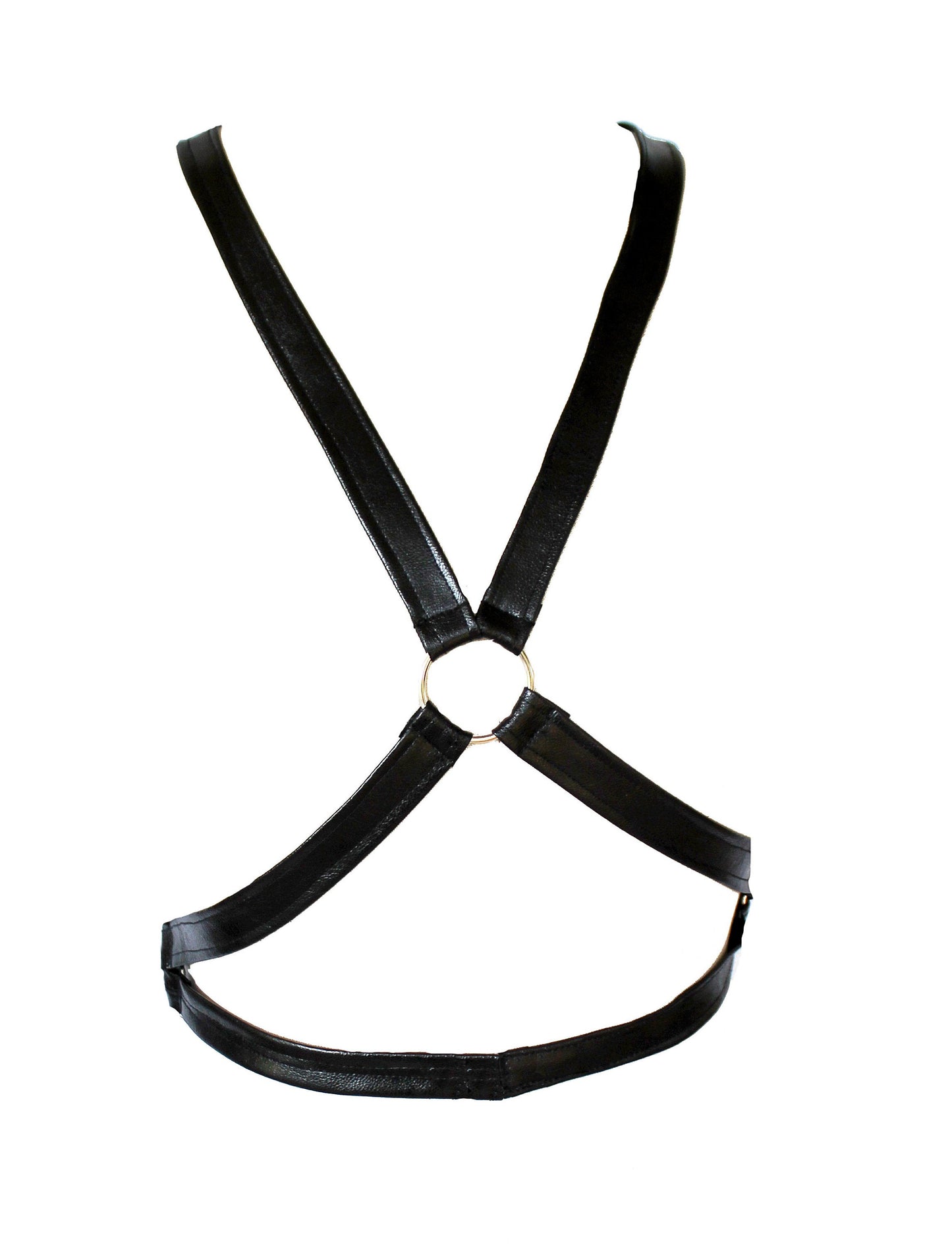 3 O ring chest harness bra | vegan leather bondage bra