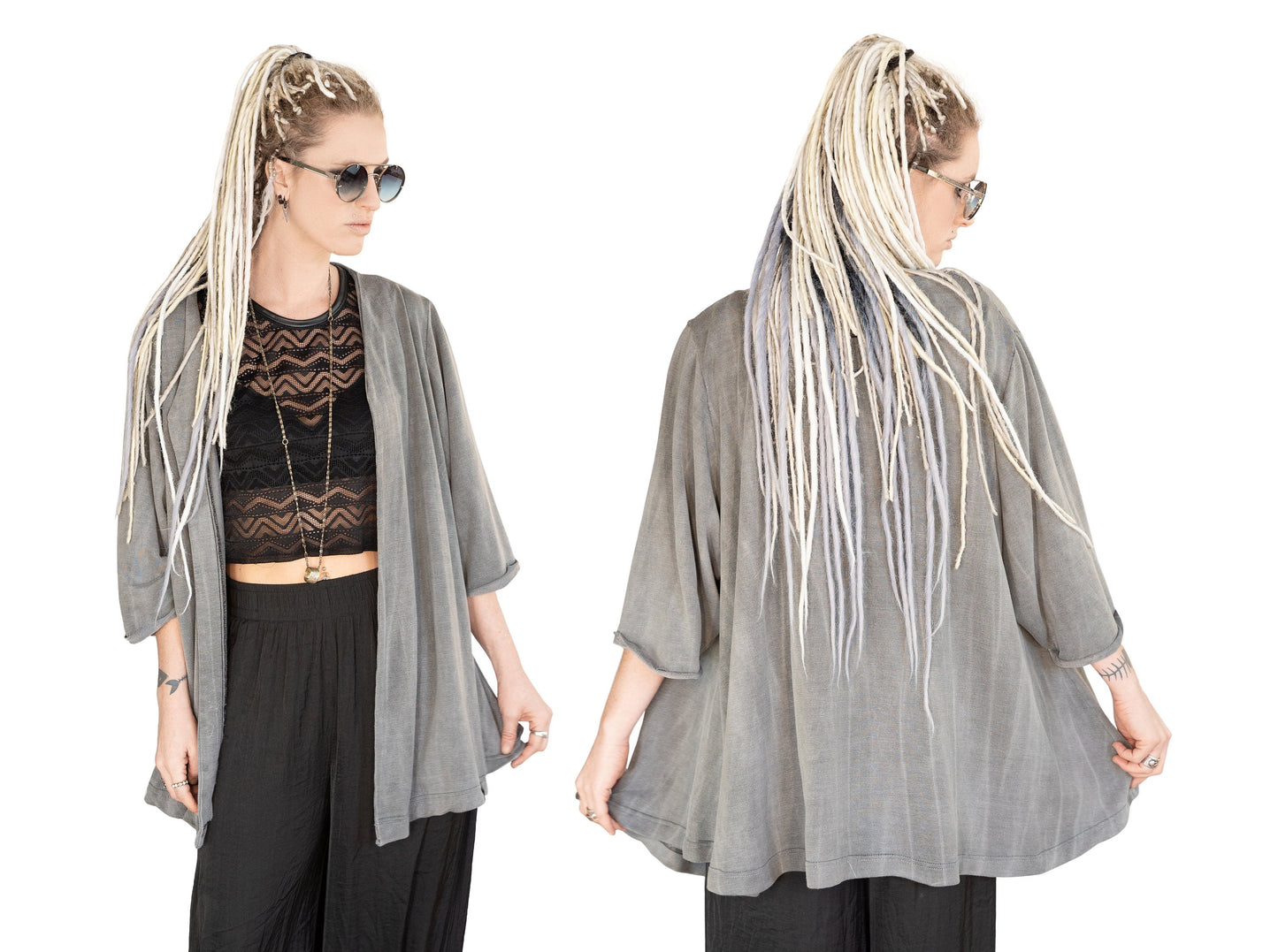 Jersey cardigan kimono gothic kimono cardigan gothic cardigan | Plus Size Cardigan oversized cardigan | kimono robe