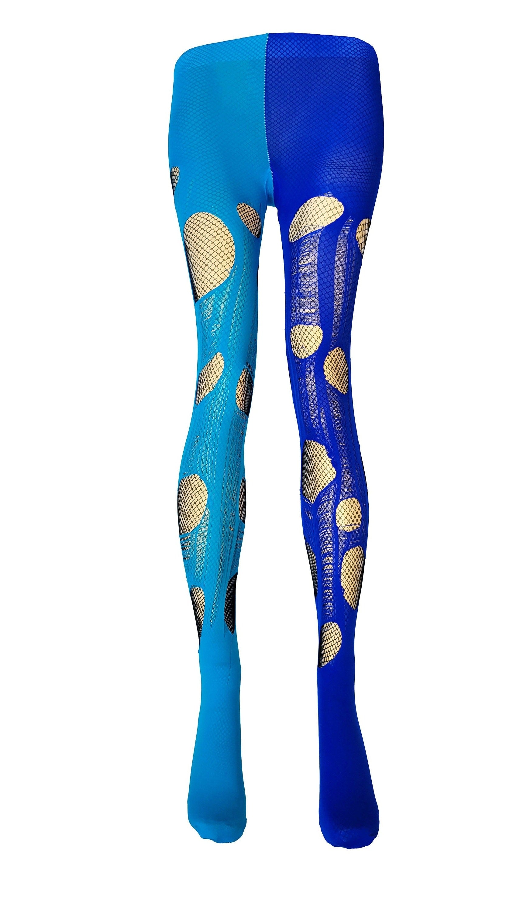 Tattered & torn fishnet tights