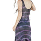 Amethyst Purple tie dye & rhinestone slip dress