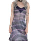 Amethyst Purple tie dye & rhinestone slip dress