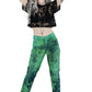 tie dye jeans green jeans grunge jeans green tie dye acid wash jeans | recycled clothing sustainable clothing Size M