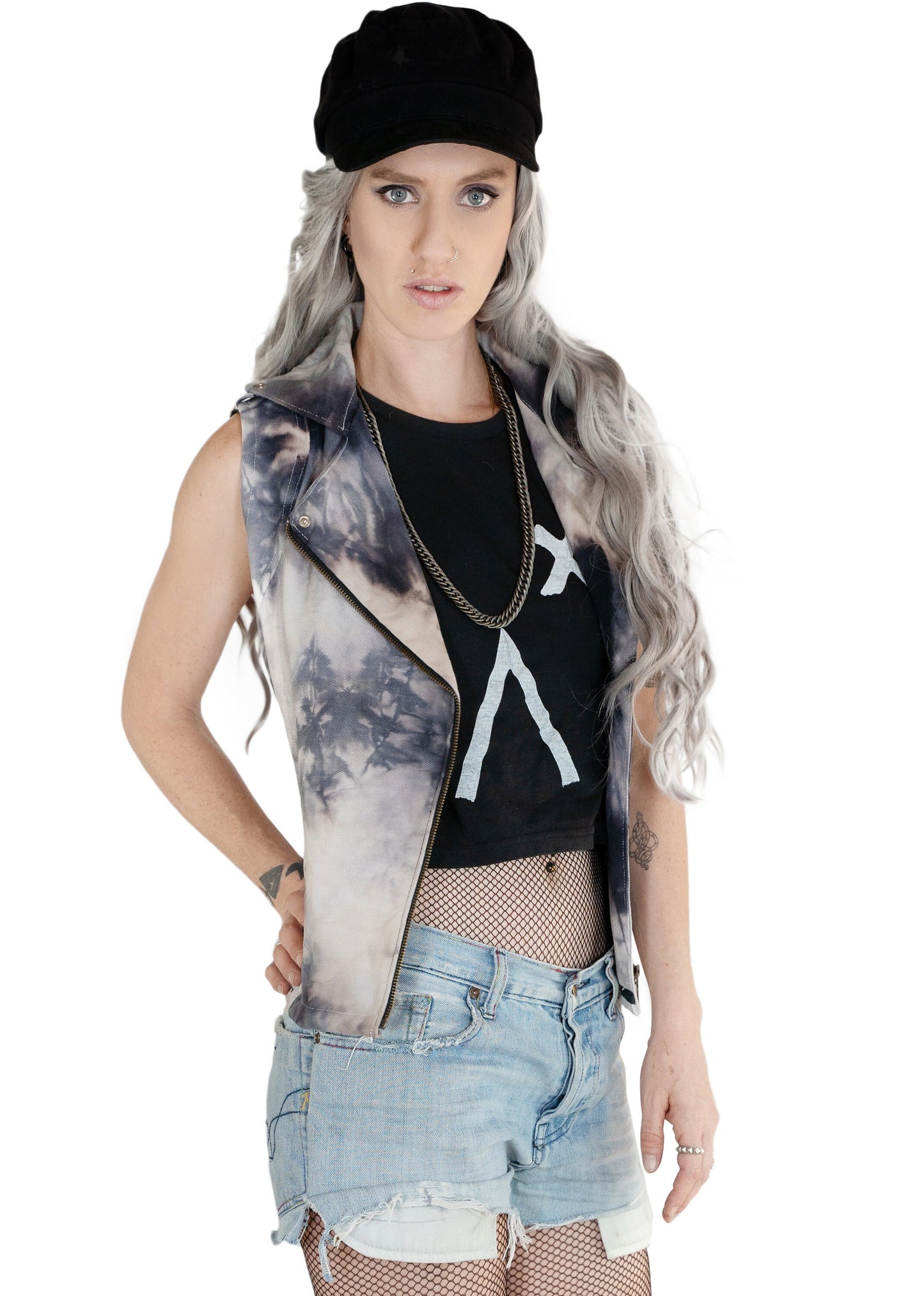 My long tank top muscle tank top black crop top | e girl top grunge top graphic tee streetwear tank top | alt clothing