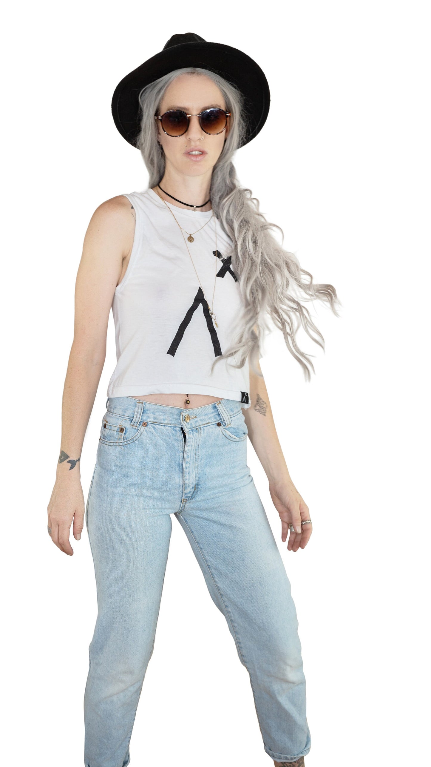 My long tank top muscle tank top black crop top | e girl top grunge top graphic tee streetwear tank top | alt clothing
