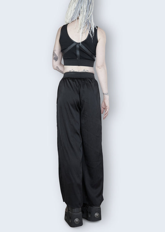 Black palazzo pants goth pants baggy pants harem pants wide leg pants | pajama pants festival pants drop crotch pants |