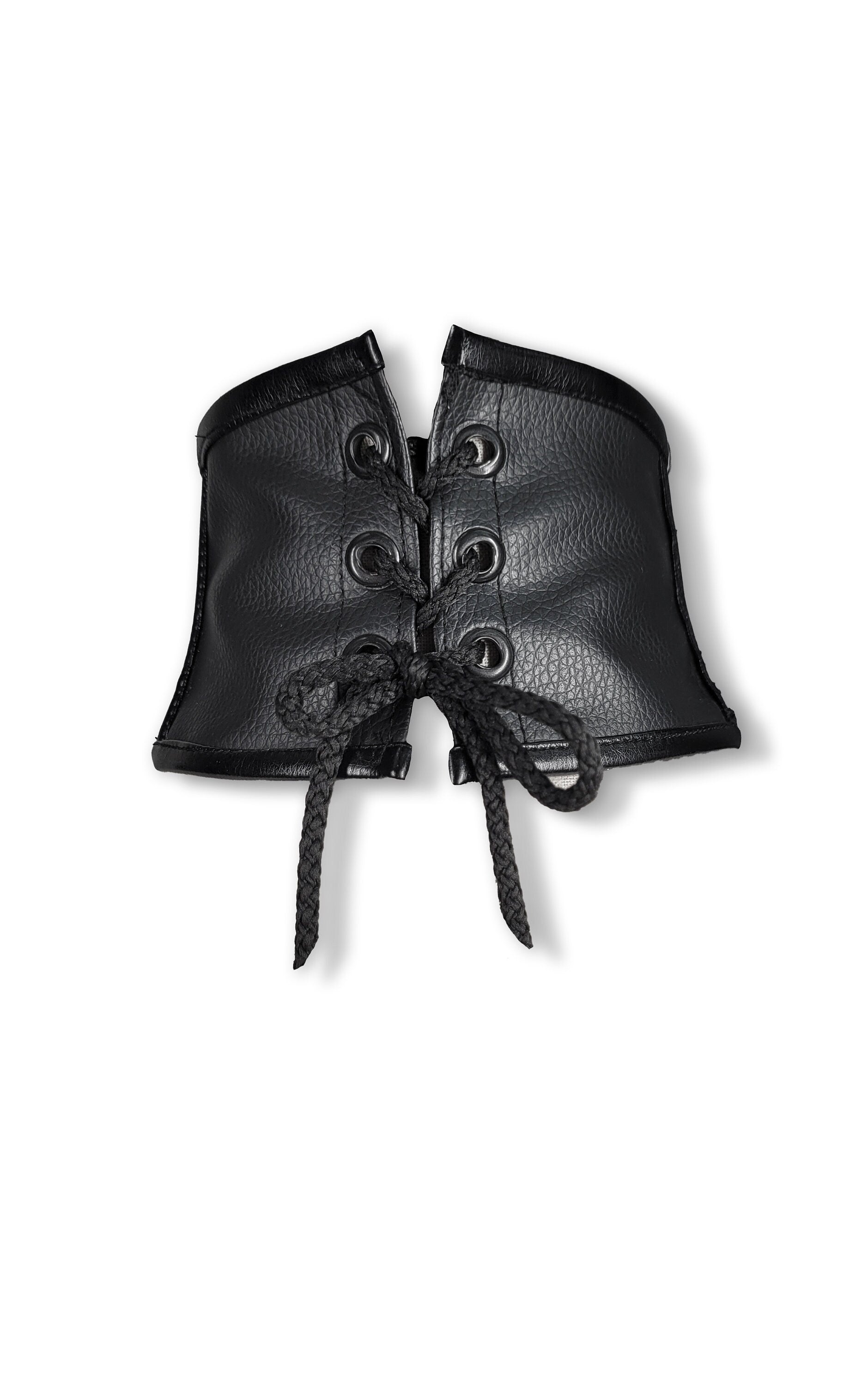 vegan leather choker goth leather choker | statement choker leather corset choker | high neck collar goth choker gothic collar |