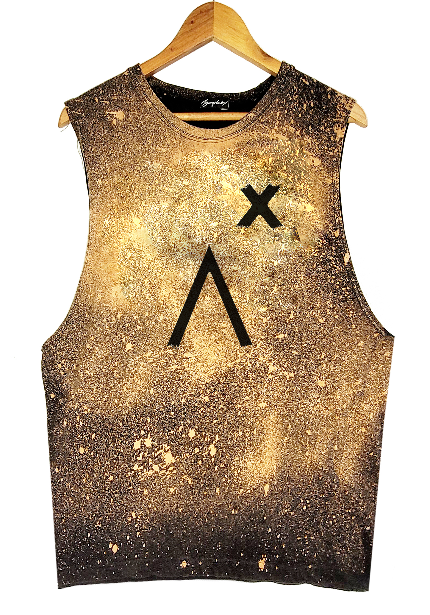 Brushstroke Logo Bleached splatter Tank Top