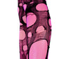 neon pink black tattered & torn fishnet tights