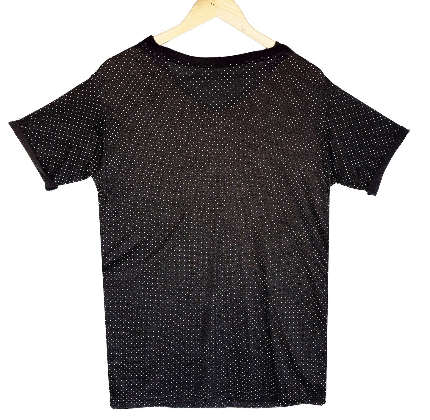 Silver droplet studded V neck T shirt | Unisex
