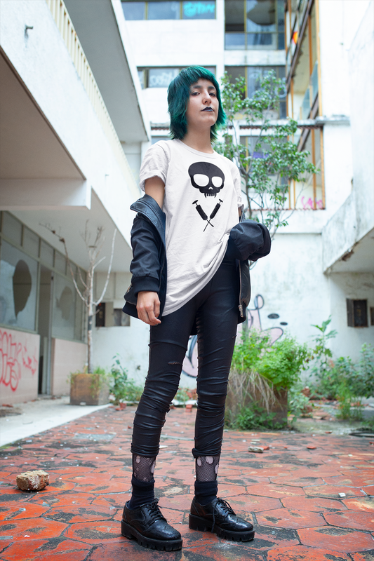 Vampire skull print tee