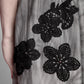 Black smoke tie dye n lace detail slip dress