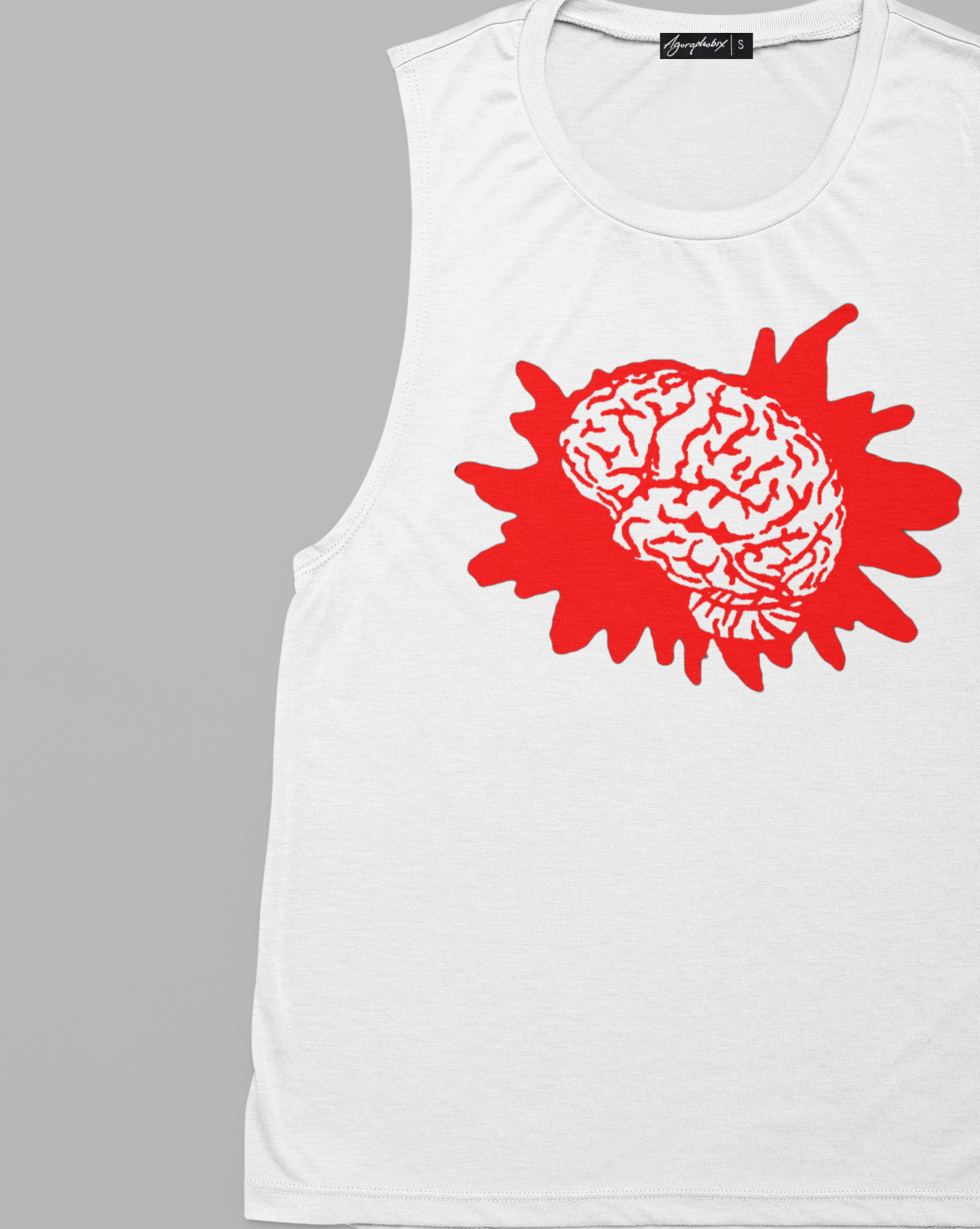 Splatter brain print muscle tank top  | Unisex