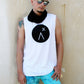 My Logo oversize long tank top | muscle tank streetwear graphic tee biker shirt| gift for him handmade tank top