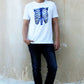 Handmade Glitter anatomy skeleton ribcage print T shirt | Unisex Halloween cyberpunk clothing aesthetic clothing