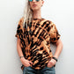 Reverse tie dye Bleach tie dye t shirt in tiger blood | bleached shirt acid tshirt Unisex punk top | tie dye shirt grunge t shirt