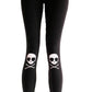 Skully Knee Pad Skull printed leggings punk aesthetic clothing halloween leggings | yoga leggings pastel goth leggings