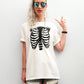 Handmade Glitter anatomy skeleton ribcage print T shirt | Unisex Halloween cyberpunk clothing aesthetic clothing