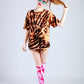 Reverse tie dye Bleach tie dye t shirt in tiger blood | bleached shirt acid tshirt Unisex punk top | tie dye shirt grunge t shirt