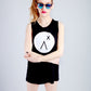 My Logo oversize long tank top | muscle tank streetwear graphic tee biker shirt| gift for him handmade tank top