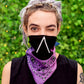 Gradient pink purple bandana scarf cotton silk bandana | custom bandana square silk scarf | designer bandana headband