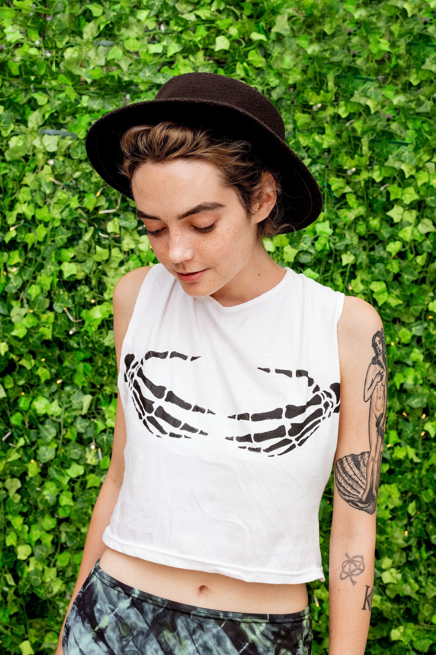 Death Grip skeleton hand shirt skeleton tshirt goth crop top | muscle tank women | aesthetic clothing Halloween skeleton misfits
