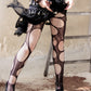 Double layered Nu goth tights torn fishnet stockings witch tights | black fishnet tights fishnet leggings | tattoo tights punk tights