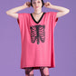Accessorize Agoraphobix fishnet tights pink double layered tattered & torn tights fishnet leggings