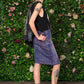 upcycled denim purple acid wash denim skirt pencil skirt with pockets | high waisted jeans skirt | sustainable clothing Size S sample sale