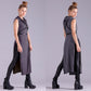 Charcoal Gray hooded tunic post apocalyptic clothing | cosplay hoodie steampunk dress | alternative clothing festival clothing |