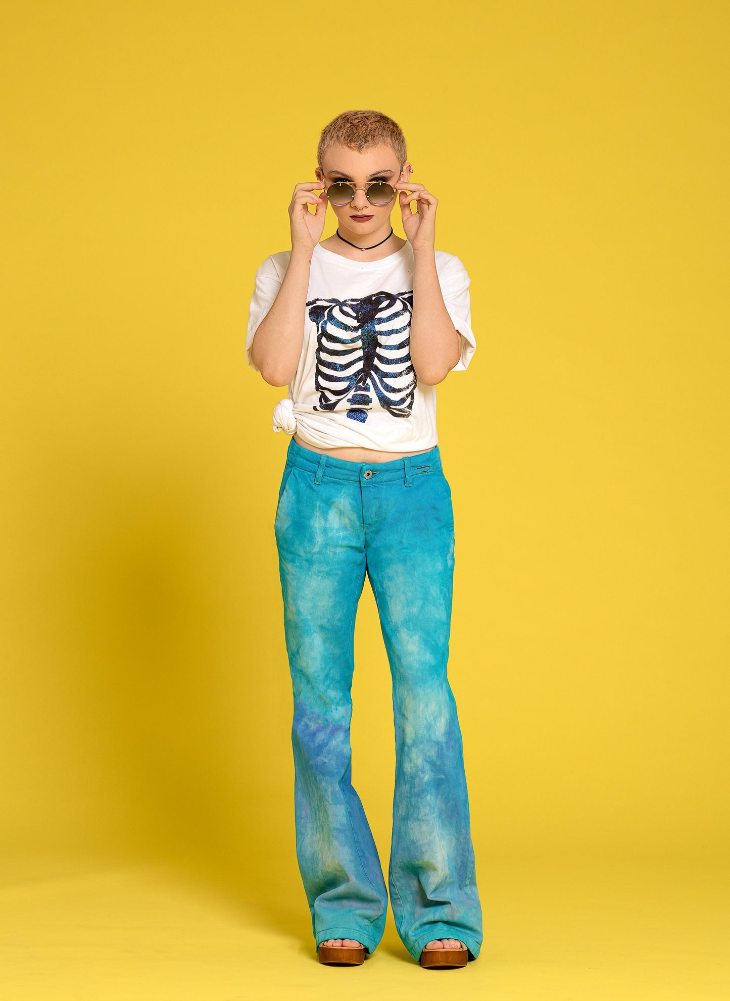 Handmade ribcage shirt Glitter skeleton shirt skeleton tshirt goth shirt | rib cage print skeleton t shirt | Unisex cyberpunk clothing