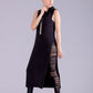 Black hooded tunic warrior dress cosplay hoodie | post apocalyptic clothing goth hoodie dress | steampunk dress alternative clothing |