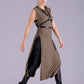 Black hooded tunic warrior dress cosplay hoodie | post apocalyptic clothing goth hoodie dress | steampunk dress alternative clothing |