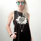 human brain print punk shirt muscle tank | horror print goth shirt graphic tee | biker shirt punk tank top