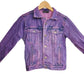 Youth glitter jacket hand painted jacket hand painted denim jacket | graffiti jacket custom denim jacket | sustainable clothing size S