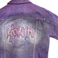 Youth glitter jacket hand painted jacket hand painted denim jacket | graffiti jacket custom denim jacket | sustainable clothing size S