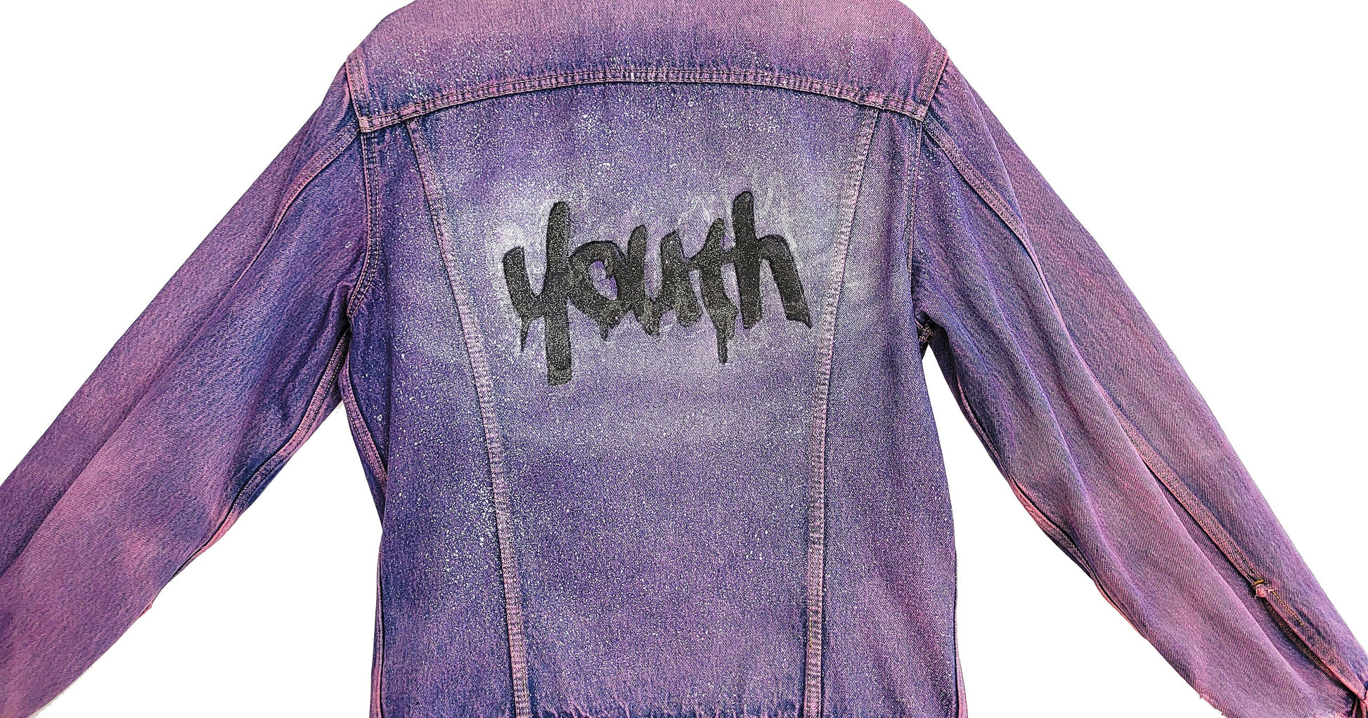 Youth graffiti jacket hand painted denim jacket| hand painted jacket custom denim jacket | sustainable clothing size L
