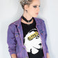 Youth glitter jacket hand painted jacket hand painted denim jacket | graffiti jacket custom denim jacket | sustainable clothing size S
