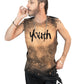 Youth bleached shirt acid wash muscle tank top | Unisex reverse tie dye paint splatter punk tank top | punk shirt grunge clothing