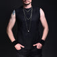 Unisex fishnet top neoprene top goth tank top fishnet shirt | mesh top see through top black mesh shirt muscle top