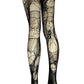 Skull Fishnet Tights Distressed Goth Tights Punk Rock Fishnets Alternative Festival Leggings Grunge Dark Fashion
