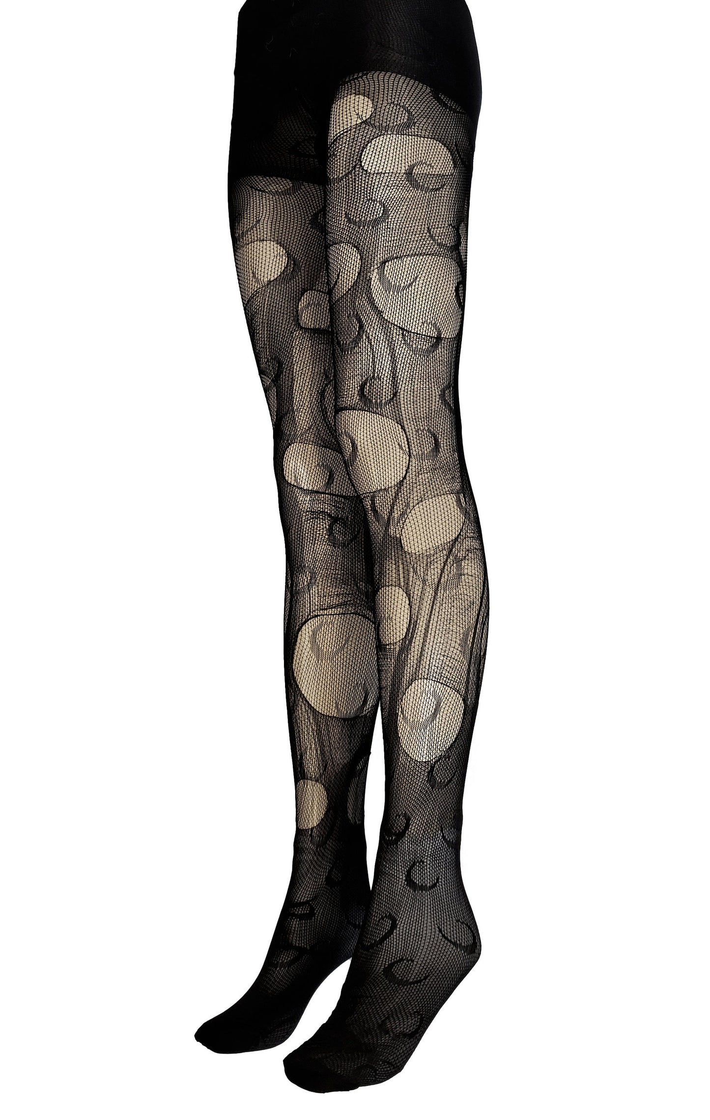 Moon Tights Witchy Leggings Gothic Moon Tights Dark Witch Fashion Lunar Print Leggings Pagan Clothing Alternative Goth Tights