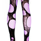 punk tights Purple / Black ripped tights tattered & torn fishnet tights | cut leggings gothic leggings | ripped leggings fishnet leggings
