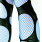 baby blue and black double layered torn fishnet stockings black fishnet tights fishnet leggings goth tights