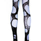 baby blue and black double layered torn fishnet stockings black fishnet tights fishnet leggings goth tights